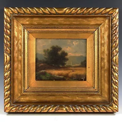 American George Inness 1825-1894 Landscape Oil On Artist Board Antique Painting • $1