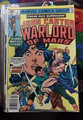 JOHN CARTER WARLORD OF MARS # 5 1977 MARVEL DEJAH THORIS Wolfman Gil Kane • $4