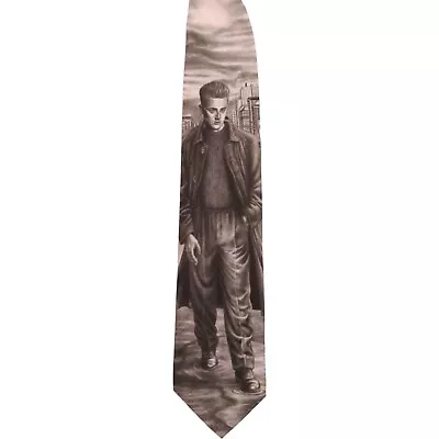 VTG RALPH MARLIN Mens James Dean Novelty Tie 3.75 Hollywood Movie Rebel Necktie • $15.19