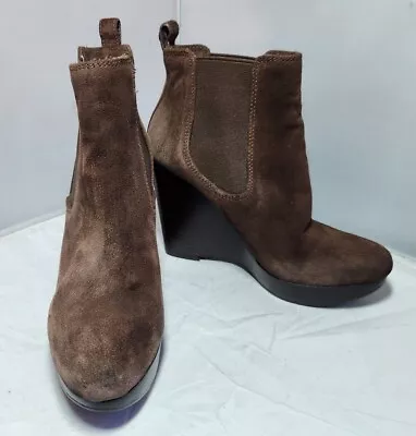 Michael Kors Womens Jessie Wedge Chelsea Pull On Casual Boot Ankle Bootie 6M • $48.95