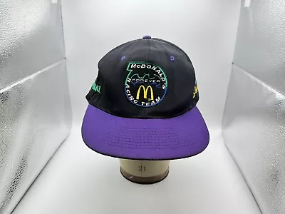 VINTAGE McDonalds Hat Cap Snap Back Nascar Bill Elliott Batman Forever Mens 90s • $24.79