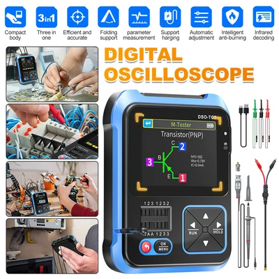 £47.69 • Buy FNIRSI Digital Oscilloscope DSO-TC3 3in1 Transistor Tester Handheld LCR Meter UK