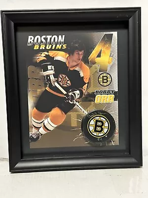 Bobby Orr Signed #4 Boston Bruins Puck In A Shadow Box Frameworth Certified • $189.95