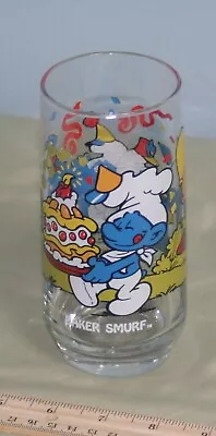 Vintage Baker Smurf Collector Glass 1983 Wallace Berrie Peyo Party Punch • $6.50