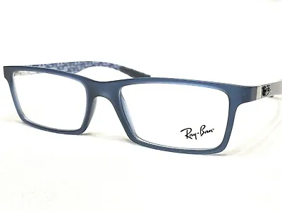 NEW Ray Ban RB8901 5262 Mens Blue & Black Carbon Fiber Eyeglasses Frames 53/17 • $189.99