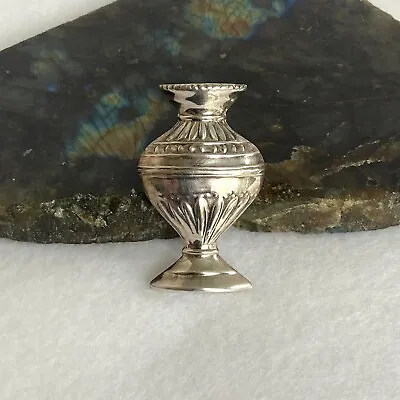 VTG Sterling Silver 925 REO 1.84  Hollow Open Urn Vessel Vase Brooch Pin • $40