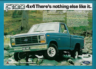 Ford 1982 F100 4x4 Styleside/chassis Cab Utes Specifications Brochure July 1983 • $29.50