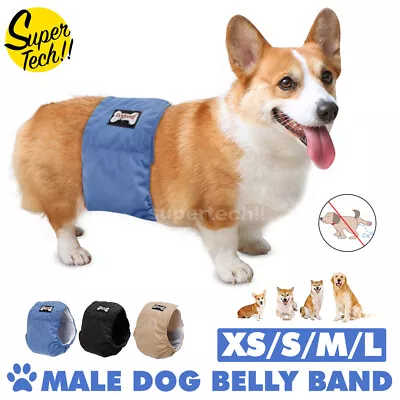 Warm Male Dog Puppy Nappy Diapers Belly Wrap Band Sanitary Pants Underpants AU • $8.45