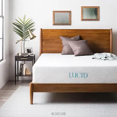 LUCID 6 8 10 And 12 Inch Gel Memory Foam Mattress - Twin Full Queen And King • $127.99