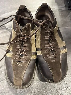 Born Men's Shoes Size 11.5 Brown Beige Leather Suede Casual Lace Up M6020 • $6.62