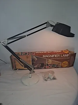 Vintage Industrial Articulating DESK Magnifying Lamp Floating Fixture • $99