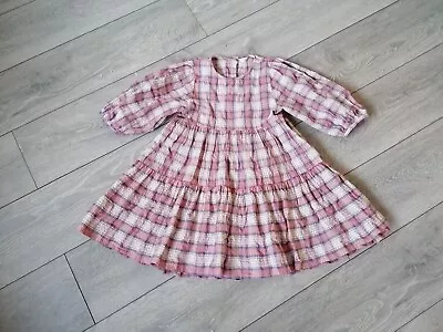 £2.99 • Buy Next Girls Checked Plaid Dress Age 6-7 Years Summer Holiday