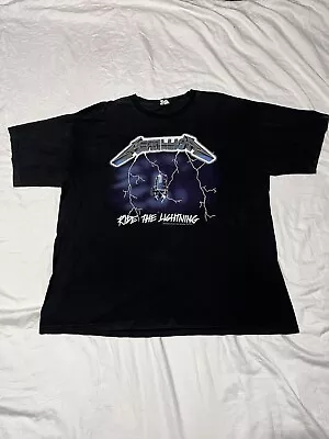 VTG 00s Metallica Ride The Lightning Master Of Puppets Metal T Shirt Size XL • $85