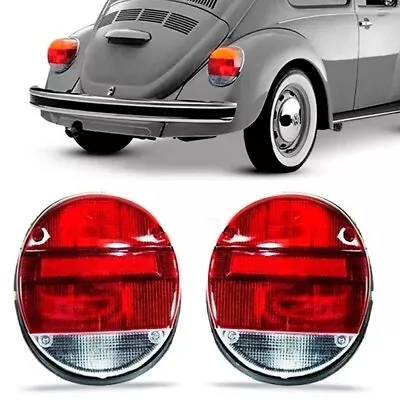 REAR TAIL LIGHT ASSEMBLY SET PAIR VOLKSWAGEN VW T1 BUG SUPER BEETLE 73-79 Red • $139.99