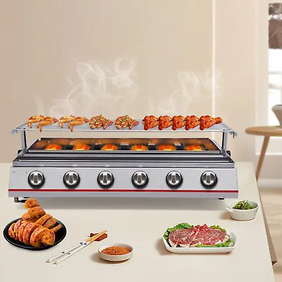 6 Burner Gas BBQ Grill With Sear & Side Burners Stainless Steel Outdoor Barbecue • $115.90