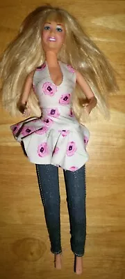 Hannah Montana Miley Cyrus Doll 2007 Barbie Size Play Along Dressed Blonde • $14.99