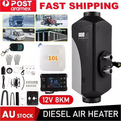 12V 8KW Air Heater Parking Heater LCD+ Remote Control Thermostat Caravan RV • $108.69