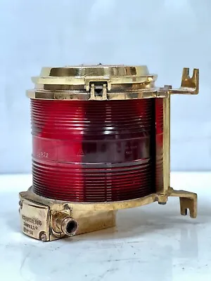 Nautical Brass Original Tranberg Masthead Top  Marine Ship Electric Lamp - Red • $329