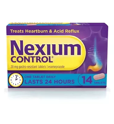 Nexium Control 20mg 14 Tablets | Heartburn & Acid Reflux Relief | Indigestion • £12.99