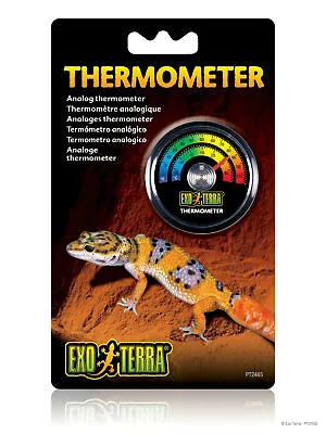 £5.99 • Buy Exo Terra Dial Thermometer Terrarium Temperature Gauge Reptile Lizard Pt2465