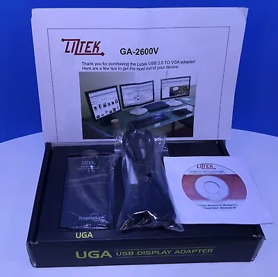 LizTek - USB To VGA Adapter For Multiple Displays - 1920x1080 - W/Drive CD - NEW • $25.99