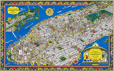 Wondrous Isle Of Manhattan - 1926 - Pictorial Map Poster • $9.99