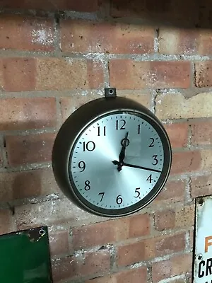 Vintage Industrial Gents Wall Clock Station Railway Factory Clock Mid Century • £95