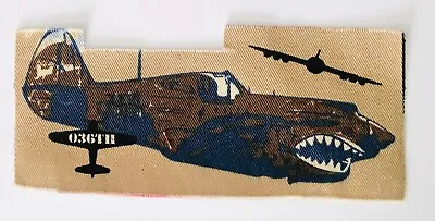 Fabric Scrap USAAF P40 Warhawk Fighter Plane Air Force USA Remnant Vintage • $9.99