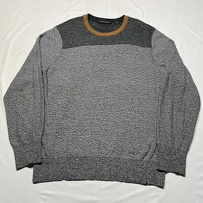 Sean John Pullover Sweater Men’s XL Gray Gold Hipster Hip Hop Casual Crewneck • $19.99