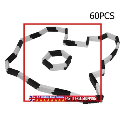 £16.50 • Buy 60pcs Racing Track Drift Runway Field Fence For 1/24 1/28 RC Car (Black White)