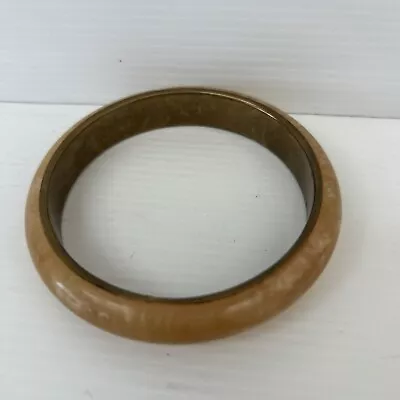 Vintage Butterscotch Bakelite Bangle Bracelet 6.5 Cm Opening Art Deco • $25