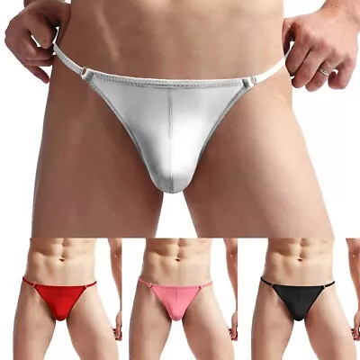 Pink Men's Enhance Pouch Thong G String Minikini Tangas Posing Underwear T Back • £5.98