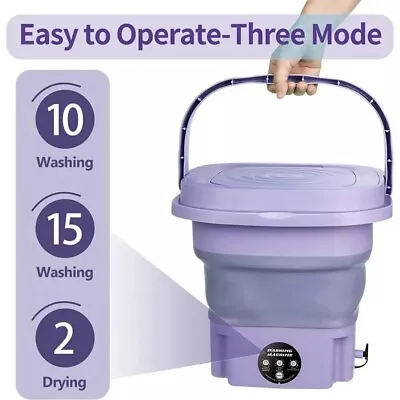 Portable Washing Machine Mini Washer Foldable Washer And Spin Dryer Small Travel • $27.98