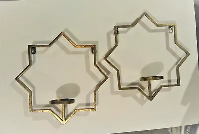 Moroccan Star Wall Candle Holder - Set Of 2 • $59.99