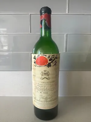 Chateau Mouton Rothschild Empty 750ML Bottle 1969 • $69