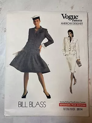 Vintage Sewing Pattern VOGUE American Designer Bill Blass 2014 6 UNCUT Jacket • $7