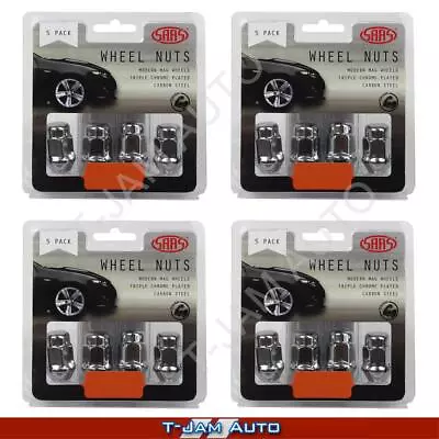 SAAS Wheel Nuts Bulge 1/2 Chr 35mm 4x5PK For Ford Explorer 1996+ • $55.95