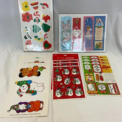 Vintage Christmas Holiday Stickers Current Hallmark Some Sealed • $19.99