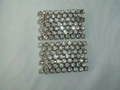 Vintage Victorian Musi Prong Set Rhinestone Metal Shoe Clips • $39.99