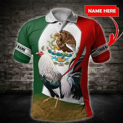 Mexico Rooster 3D Printed Unisex Premium Polo Shirt Premium Polo Best Gifts • $33.99