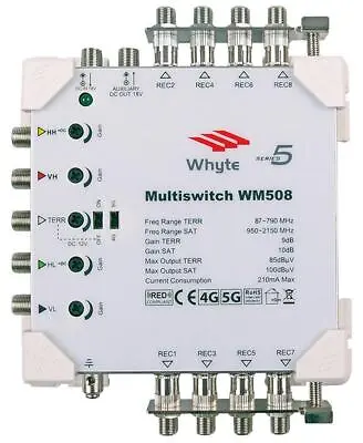 WM508 Series 5 5-Wire 8-Way Multiswitch - WHYTE • £126.99