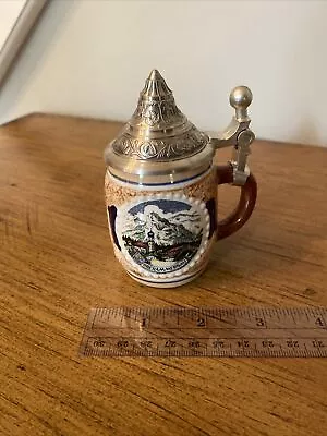 German Stoneware Miniature Beer Stein Made In Germany 95% Zinn • $12.99