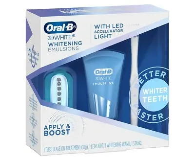 $33.90 • Buy Oral-B 3D White® Teeth Whitening Emulsions LED Kit 18g