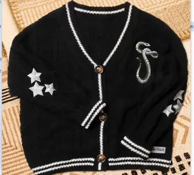 Taylor Swift Cardigan - V-neck Star Embroidered Long Sleeved Loose Casual Sweate • $35.97