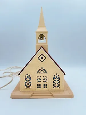 Vintage Regency Lighted Musical Christmas Alpine Village Church  Silent Night  • $125