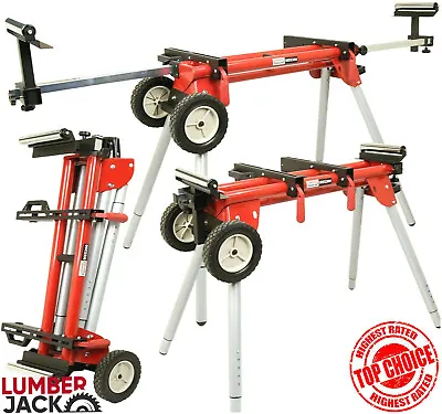 Lumberjack Universal Mitre Saw Stand Folding & Adjustable Legs With Extensions • £99.99