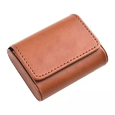 Magnetic Closure Leather Storage Case Keep Your Earbuds Tidy And Protected • £13.16