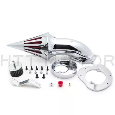 Spike Air Cleaner Intake Filter Kit For Honda Vtx1300 Vtx 1300 '86-'12 Chrome • $88.12