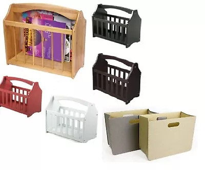 £17.95 • Buy Wooden Magazine Rack Free Standing News Paper Mail Shelf Storage Holder Stand