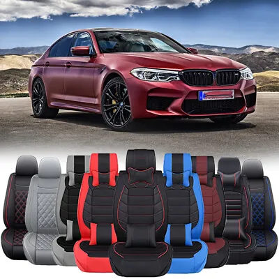 Deluxe Car Seat Covers 2/5-Seats Cushion Front&Rear For 3 Series E46 E90 E92 F30 • $159.01